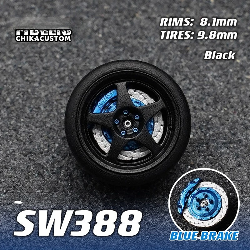 [Refined] Chika 1/64 Wheels 9.8mm Static Resin Tires Car Model Modification Accessories Toys