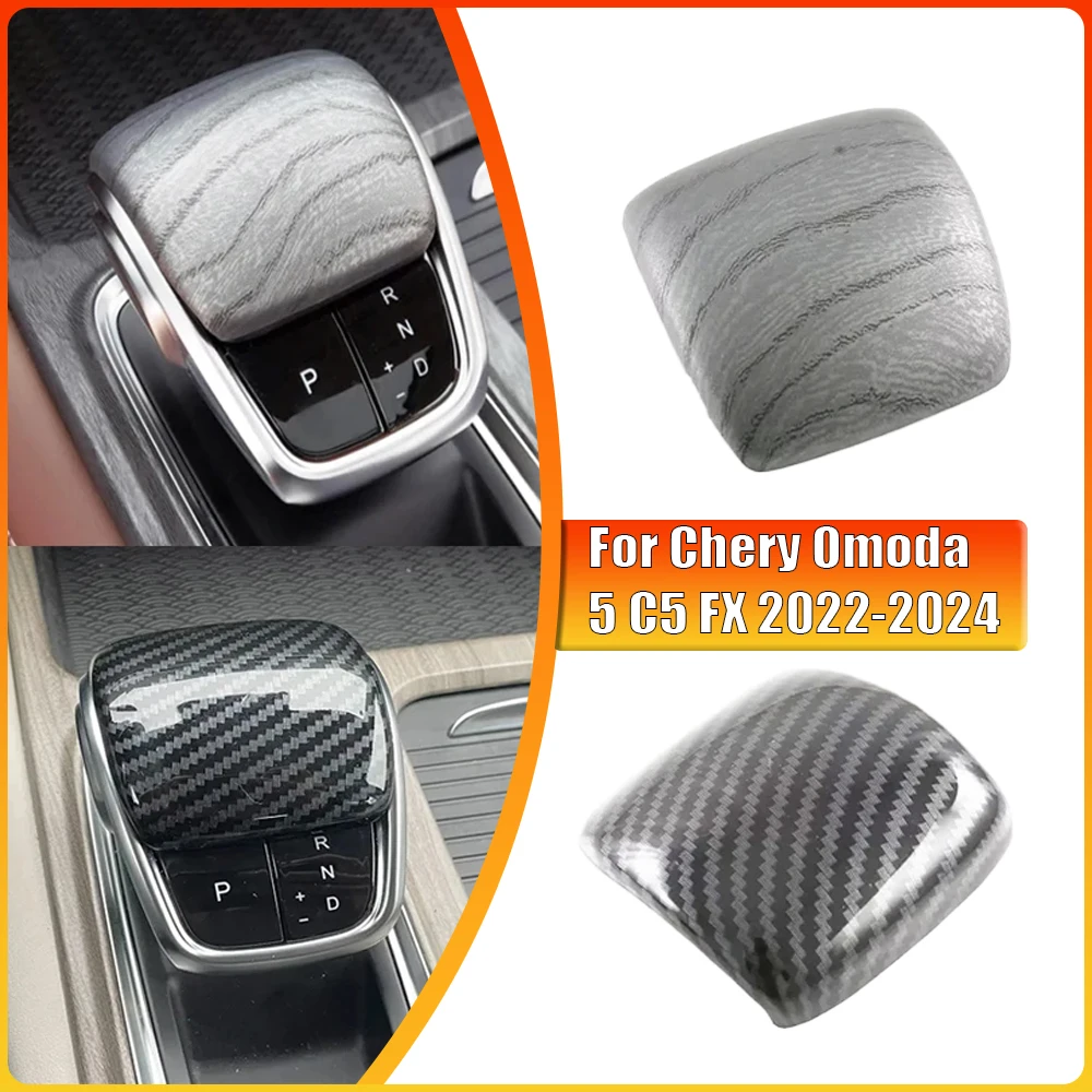 

ABS Peach Wood gear Shift Knob Cover for Chery Omoda 5 C5 FX 2022 2023 2024 Car Gear Lever Head Trims Car interior Accessories