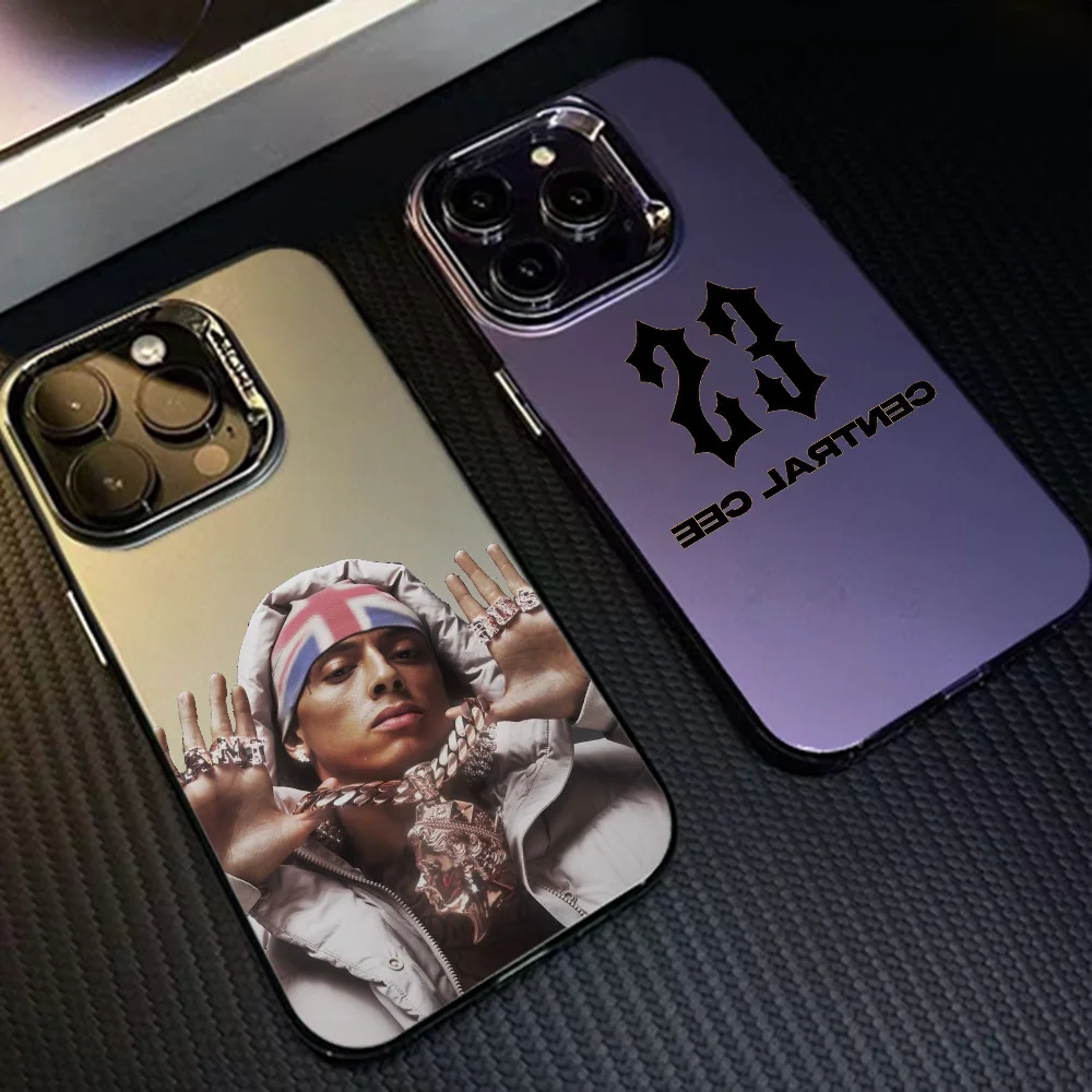 Coque de téléphone avec musique britannique, étui arrière mat Anti-chute pour iPhone 17 16e c-central Cee 16 15 14 13 12 mini rappeur ProMax Air Plus