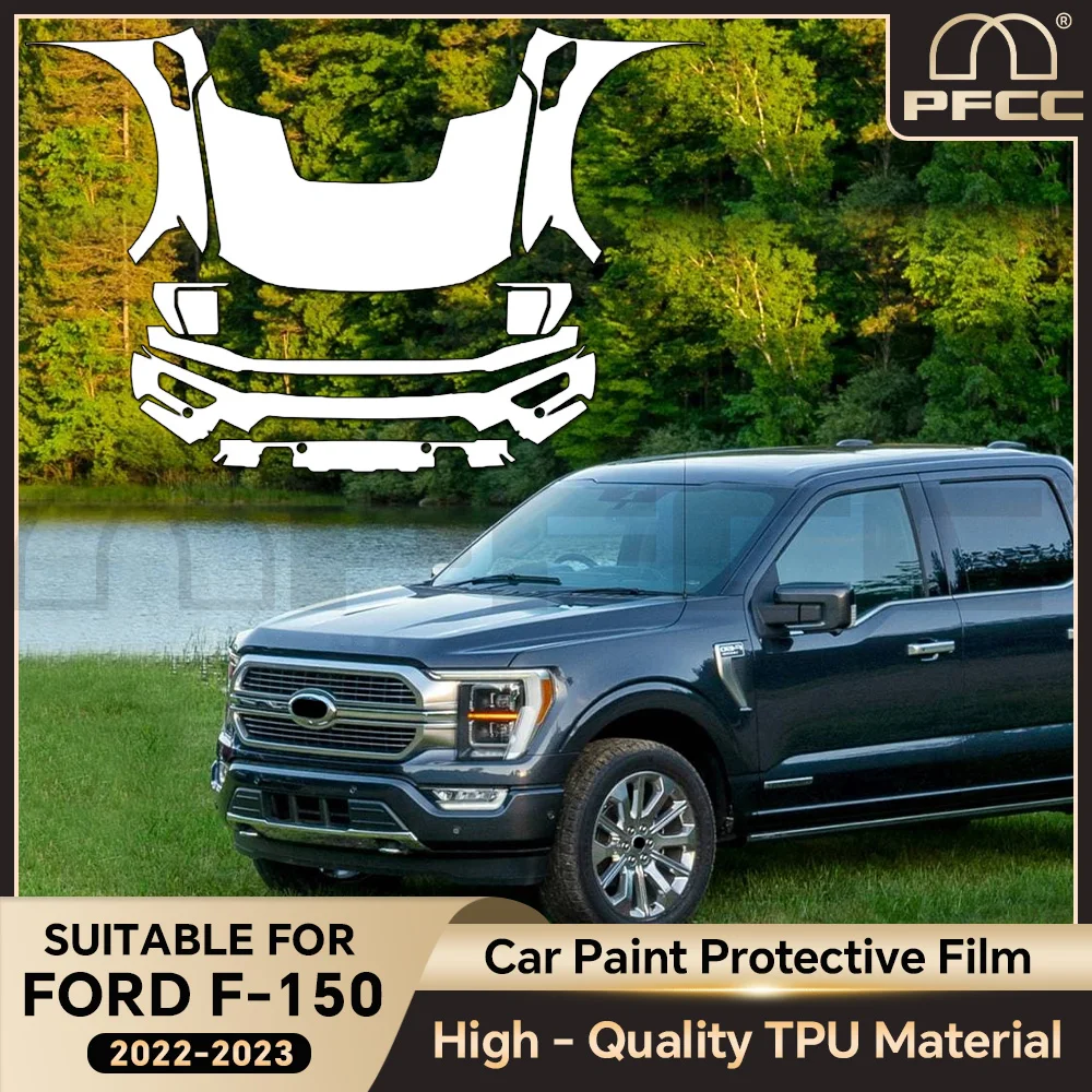 

Защитная пленка 9MIL для Ford F-150 2022-2023, антицарапийная, прозрачная, предварительно вырезанная, износостойкая, невидимая, самовосстанавливающаяся