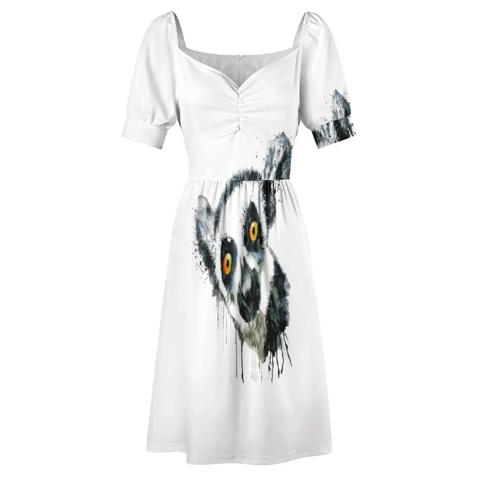 Lemur Head Short-Sleeved Dress clothes long dress women prom dress 2025 wedding dresses for woman