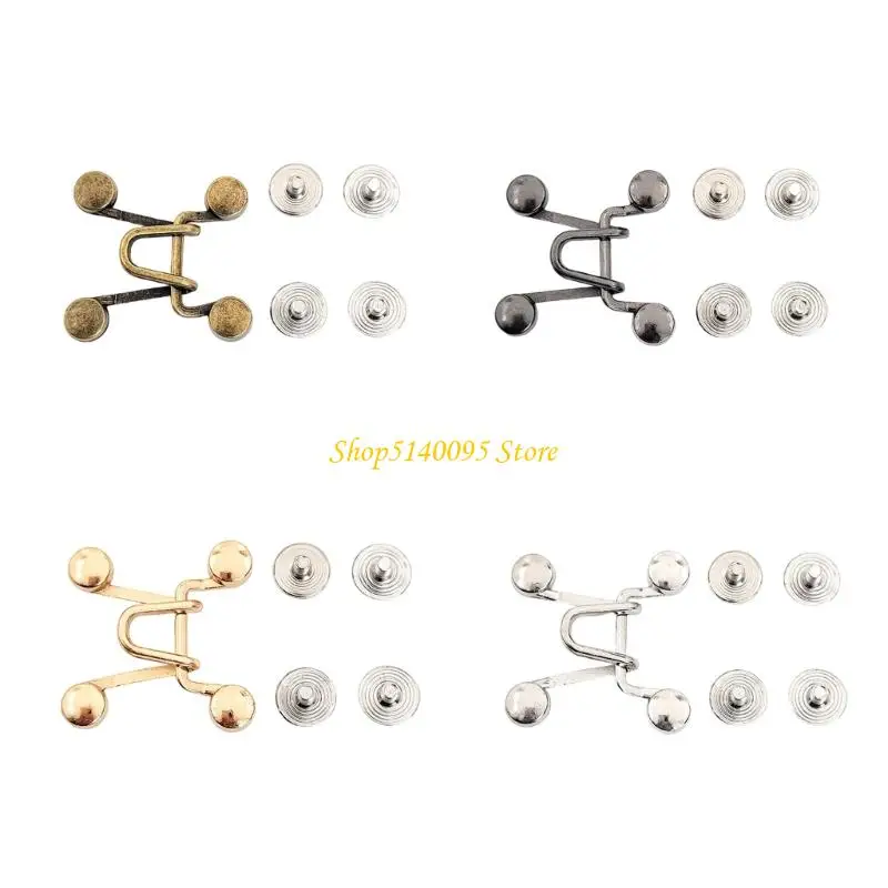 

DXAE Jeans Fastening Buckle Alloy Adjustable Tighten Button for Loose Pants Jeans Waist Tightener Pin