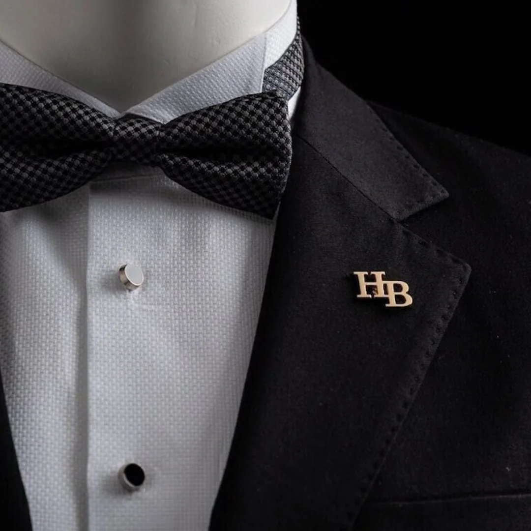 Custom Initials Brooch For Groom Men's Stainless Steel Initials Letters Lapel Pin Personalized Wedding Best Man Jewelry