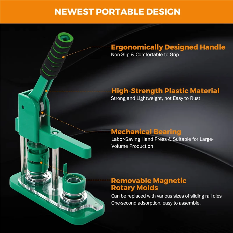 Imagem -06 - Máquina Magnética Removível do Fabricante do Botão do Emblema do Molde Máquina da Imprensa do Perfurador do Botão do Pin 100 Grupos Que Faz as Peças 25 mm 32 mm 44 mm 58 mm