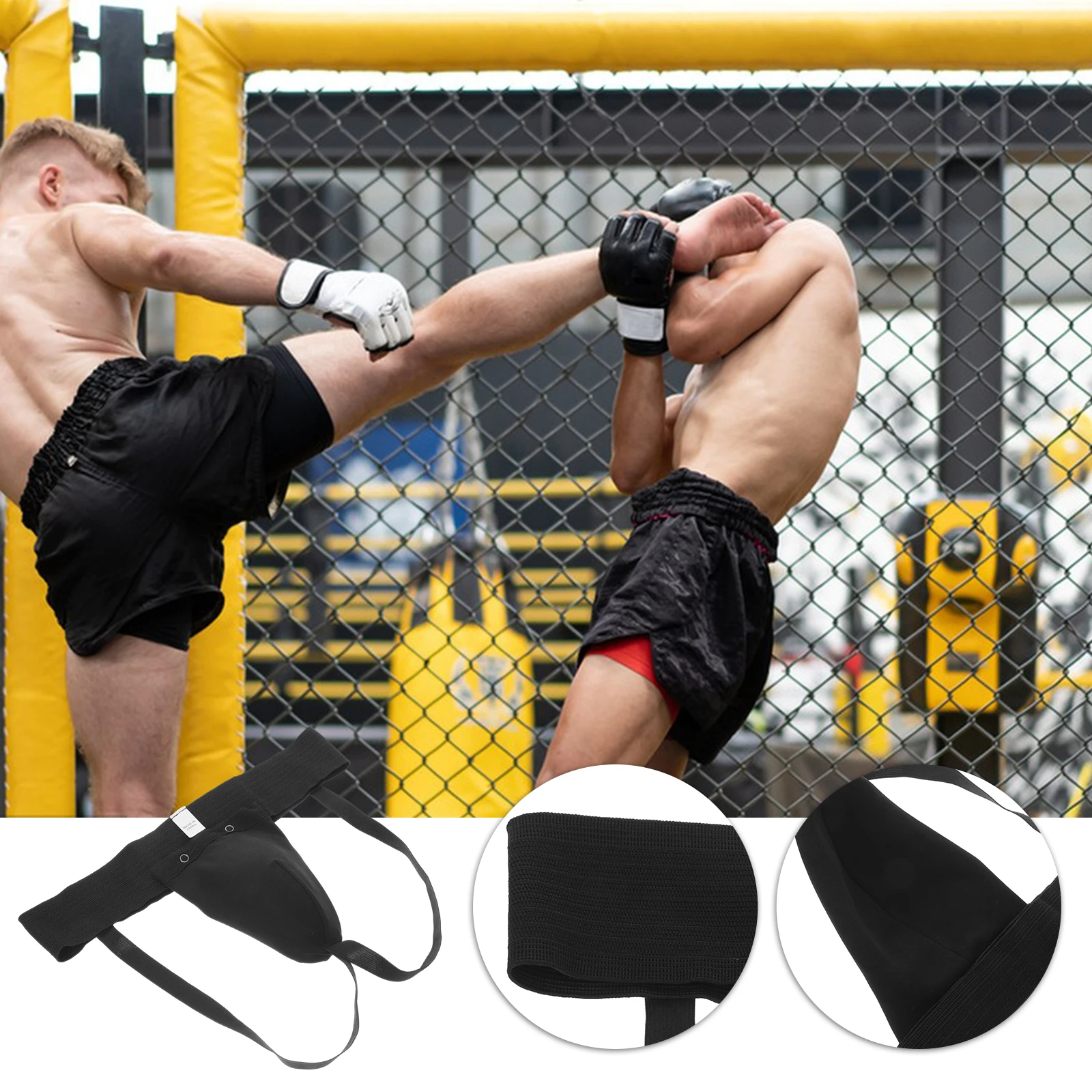 

Breathable Crotch Protector Comfortable Groin Guard Professional Training Protector Wear-Resistant Boxing Supply