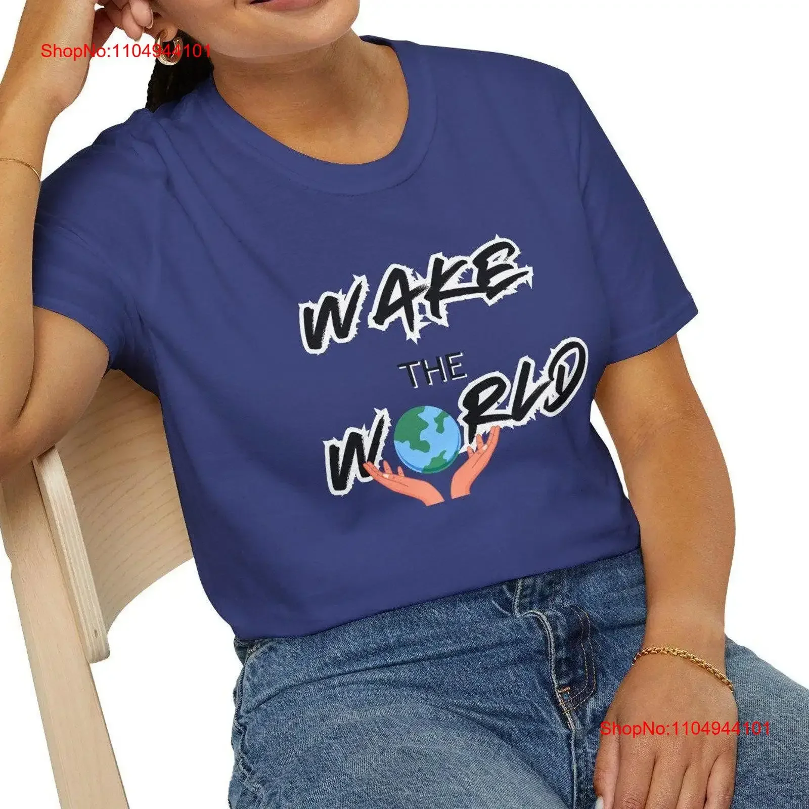 

Wake the World Softstyle T Shirt Inspirational Motivational Quote for Him Her Casual vintage Washed fashion Versatile Unisex