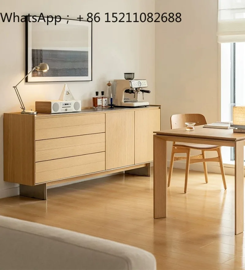 SCY wall integrated locker solid wood stainless steel cabinet log wind side storage cabinet