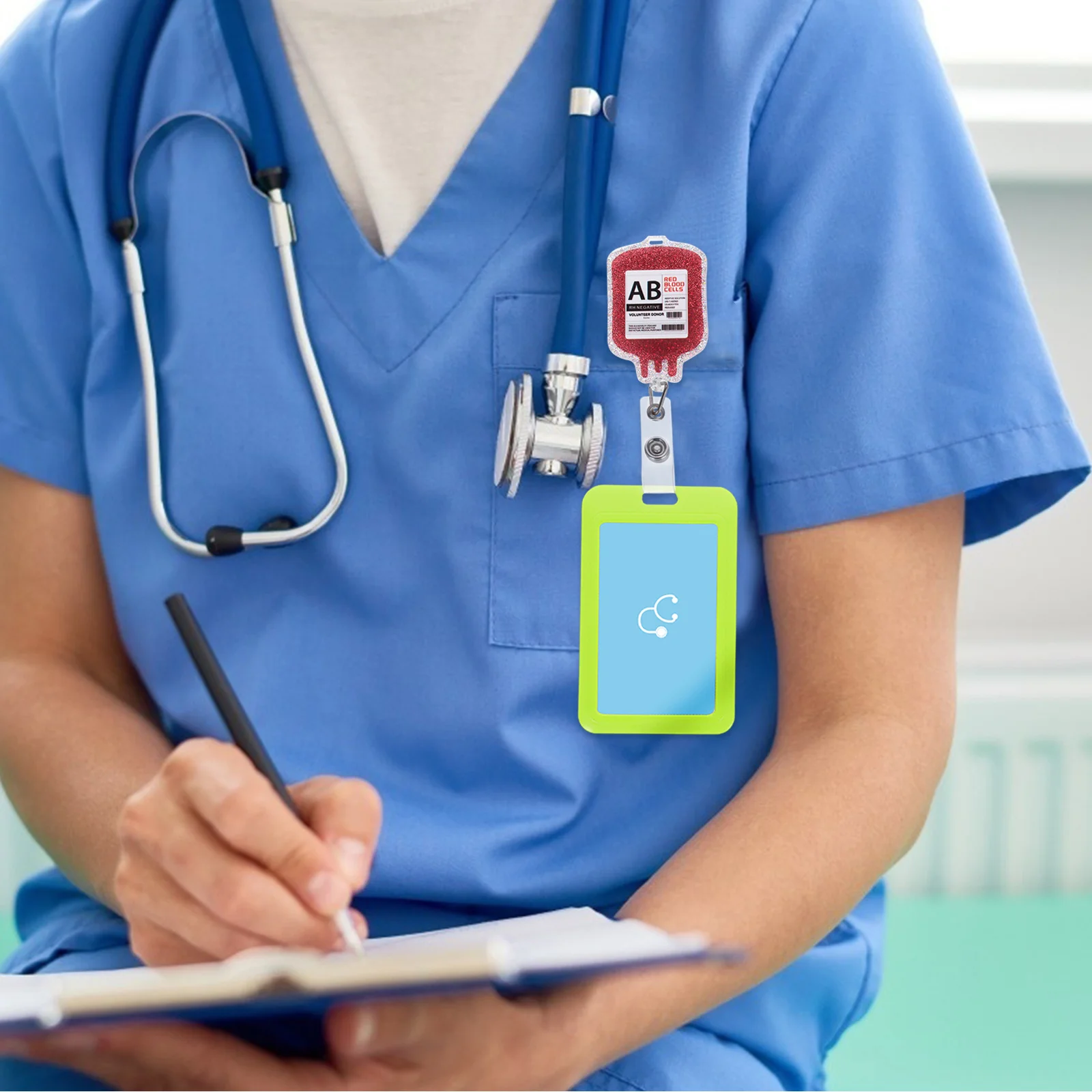 

Retractable Badge Holder Multi-Function Id Card Clip for Nurses and Employees Acrylic Material Easy to Attach Anywhere