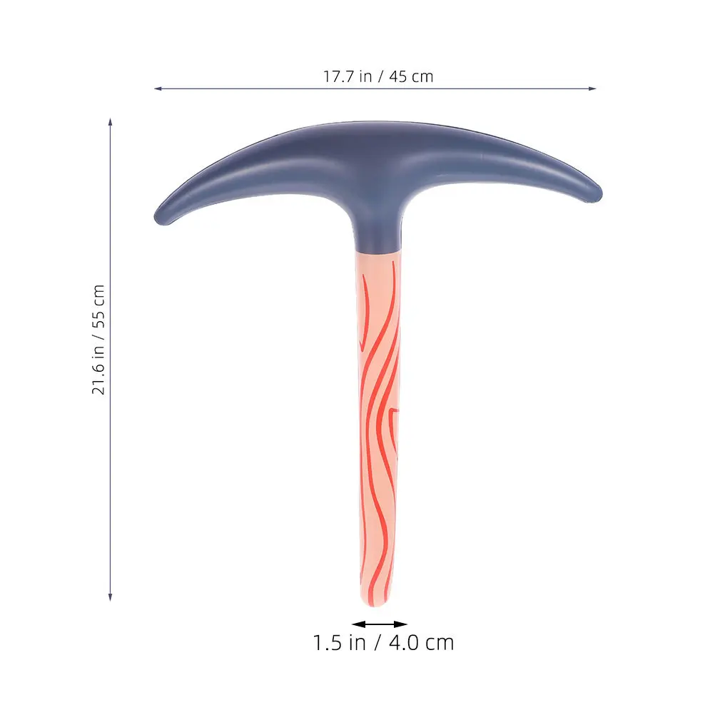 4 قطعة نفخ Pickaxe تأثيري ملحق حفلة عيد ميلاد الدعامة كبيرة الصلب البلاستيكية لا تسرب الهواء نفخ Pickaxe اللعب #4