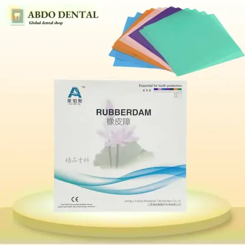 Imagen 1 del producto Diga Dental no estéril de alta calidad, diga de látex de caucho Natural, antialérgica, 52 Uds., 5 ""x 5"", 36 Uds., 6 ""x 6"", materiales para el cuidado bucal