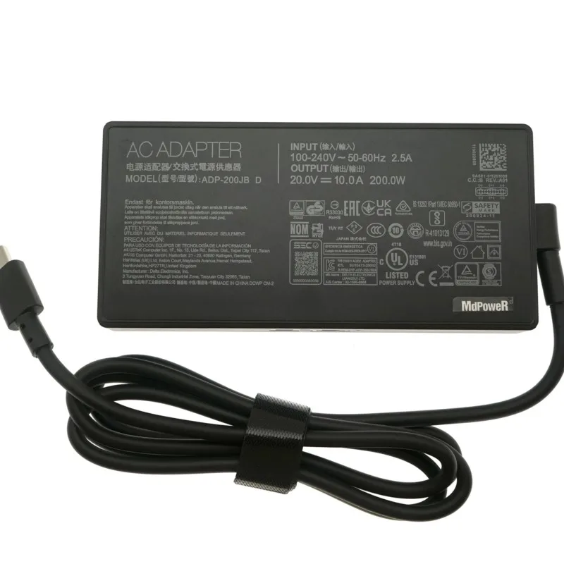 ADP-200JB D 20V 10A 200W AC محول شاحن ل Asus ProArt P16 H7606WP ROG Zephyrus G16 GA605 USB تلميح ADP-200EB B A20-200P1A