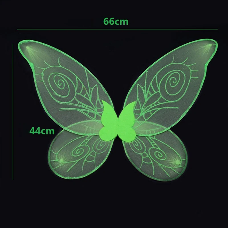 Fashion Kids Butterfly Wings Girls Sweet Solid Yarn Birthday Party Halloween Xmas Cosplay Costume Fairy Tale Props Children Gift