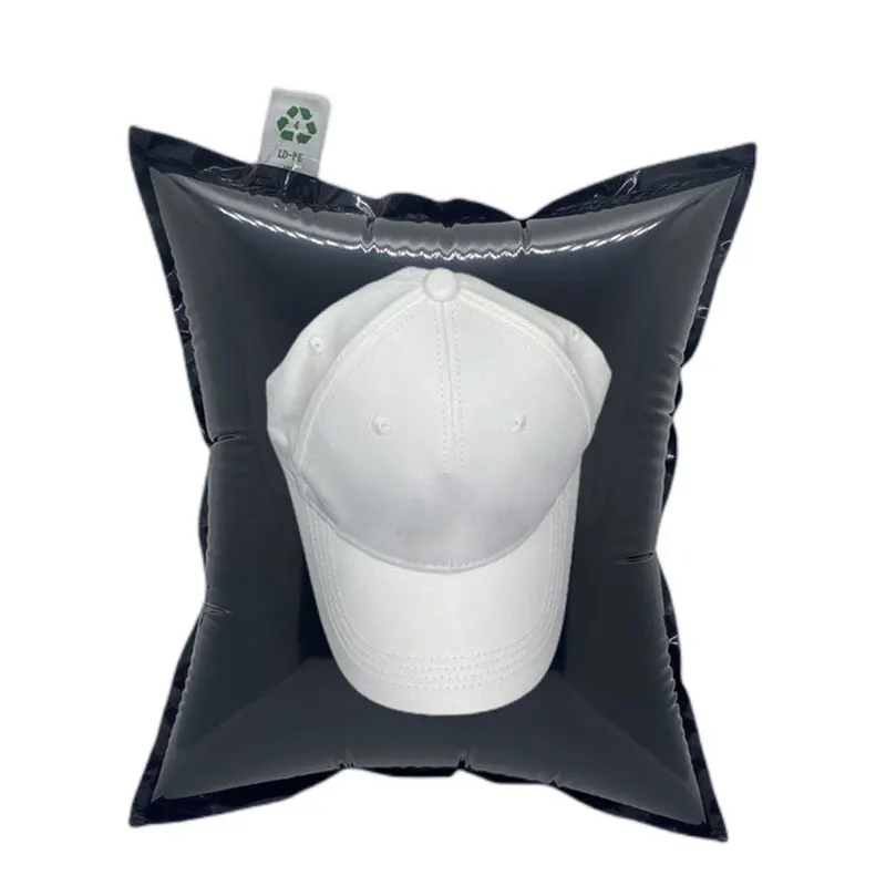 50Pcs Black Inflatable Bubble Bag Baseball Hat Anti-Pressure Cushion Express Packing Air Column Protective Add Thick Double Side