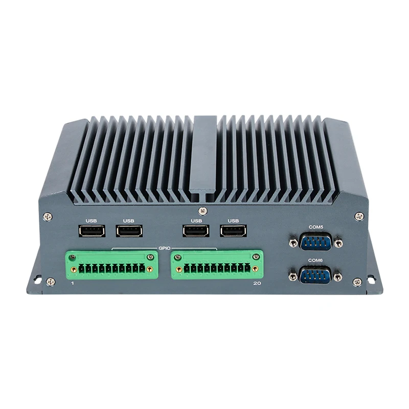 XCY Mini PC industrial i7-8565U 4x Intel i211AT Ethernet 6x COM 8x USB GPIO LVDS compatible con WiFi 4G Win10/11 entrada Linux DC9V-36V