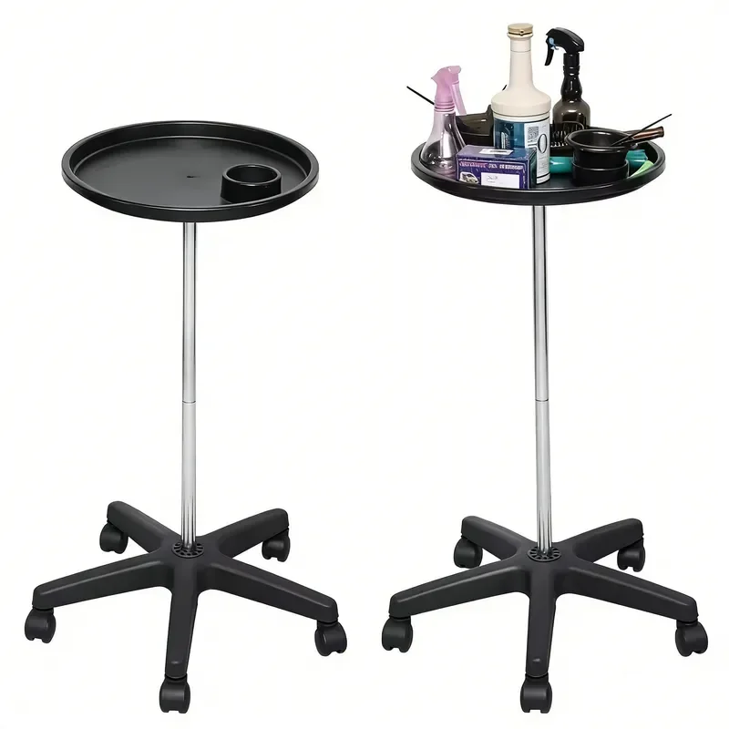 Retractable Aluminum Tray for Hair Salon Vertical Storage Shelf Mobile Nail Art Tool Organizer Rack Professional Beauty