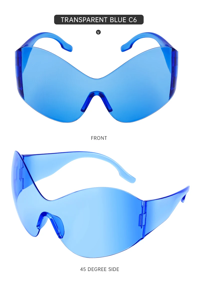 Randlose Schmetterling Sonnenbrille Frauen Männer Streetwear Y2K Sonnenbrille für Weibliche Übergroße Punk Sonnenbrille Männliche Sportbrille Unisex – Detail 21