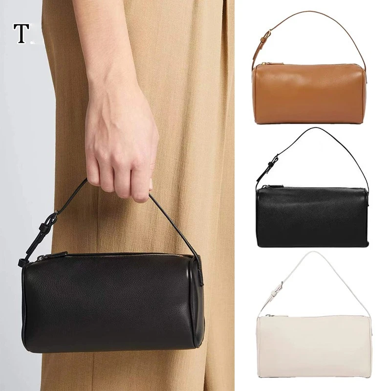 

Hot selling pen holder bag, 90s cowhide pencil bag, hand-held bag, French stick bag, hand-held small square bag, women's bag