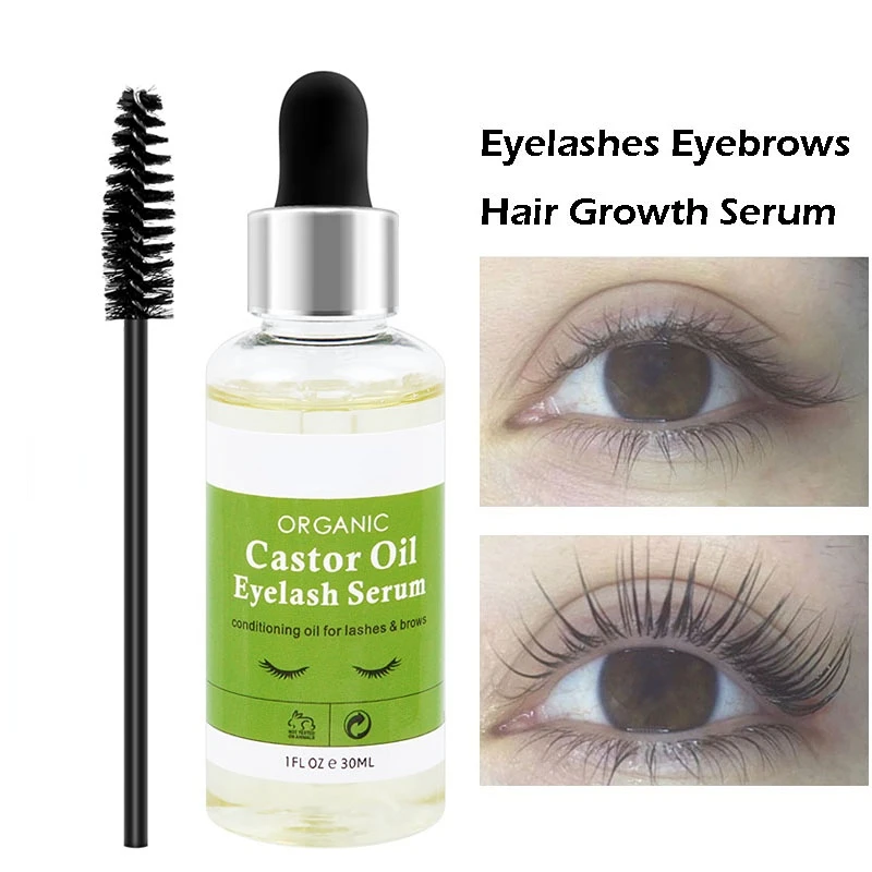 New Eyebrow Eyelash Growth Oil Natural Castor Oil Eyelashes Growth Essential Oil Thick Longer Nourishing Enhancer