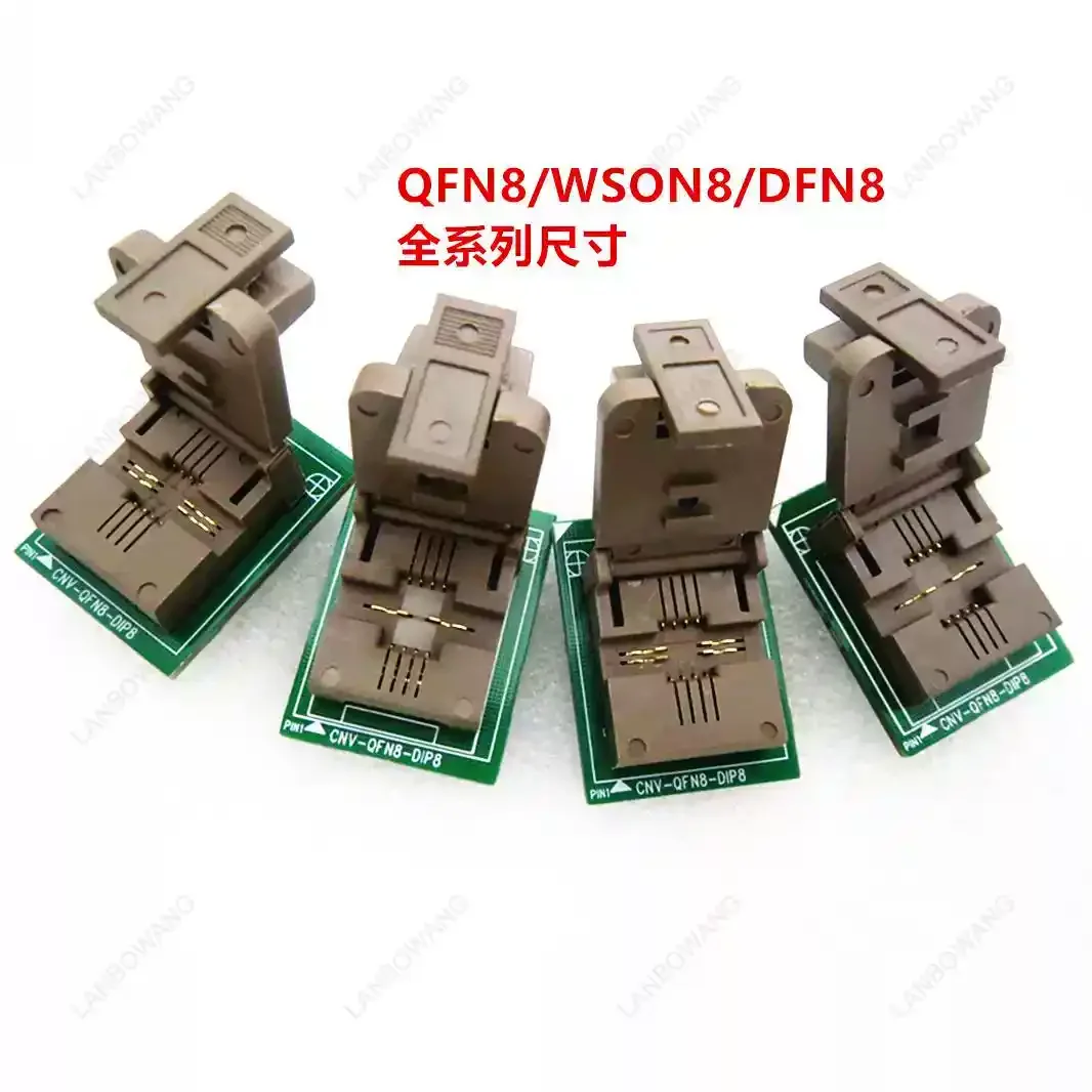 QFN8 WSON8 MLF8 MLP8 DFN8 To DIP8 IC Test Socket Adapter For 6x5mm 8x6mm Chip Programming Debug