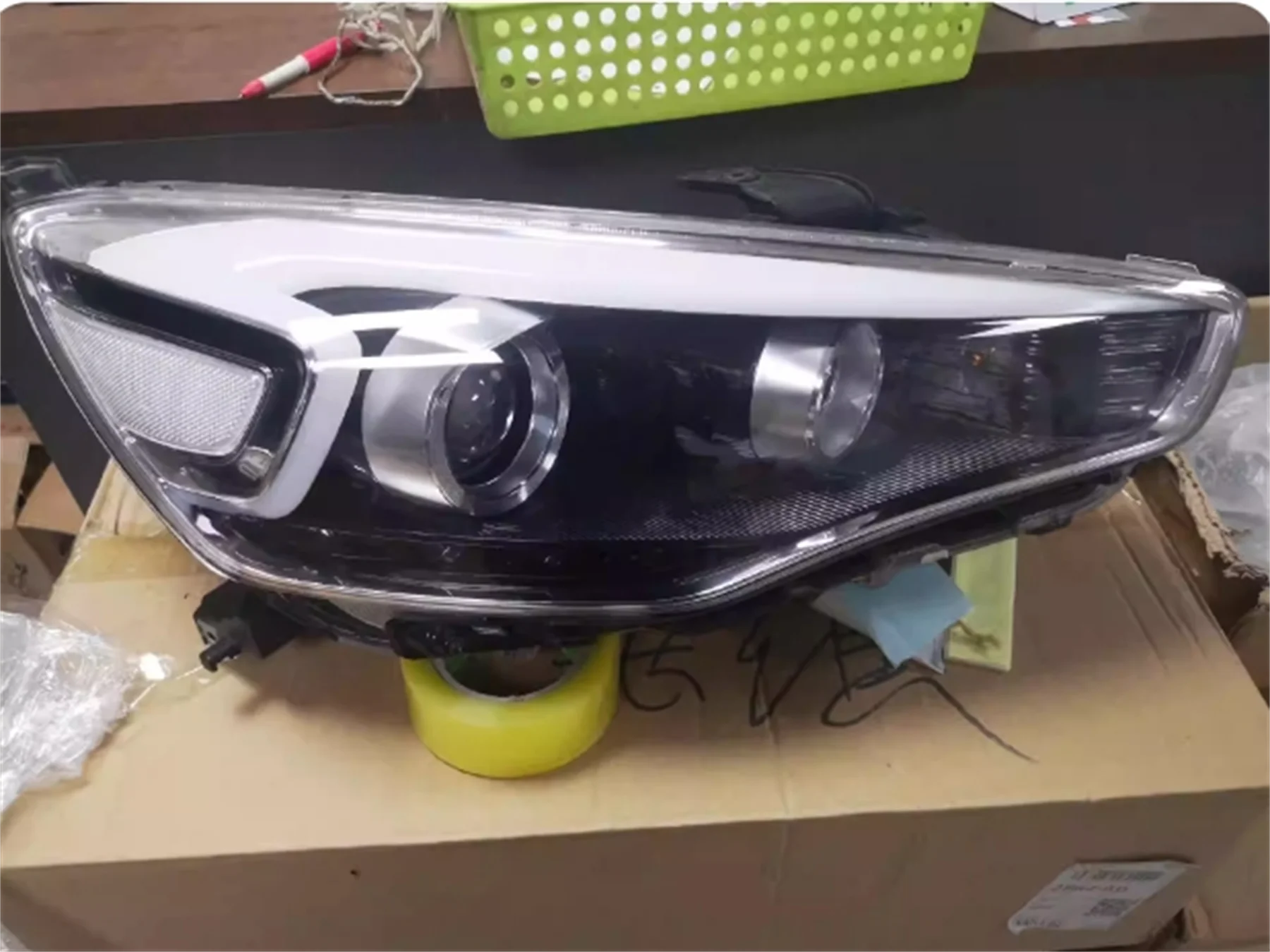 Car Front LED Headlamp Headlight for Kia Cadenza DRL Daytime Running Light Turn signal