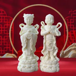 Golden Boy and Jade Girl Figure Statue Resin Art Sculpture Home Living Room, Room Office Decorations Wedding Gift A pair