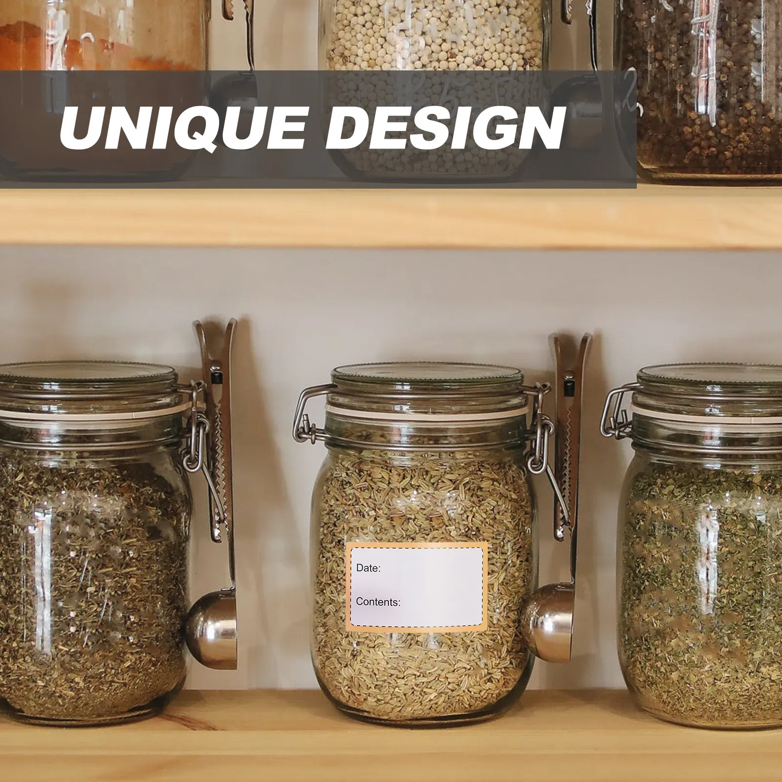2 rotoli di etichette rimovibi - Food Storage Jar Labels recensione e prezzo