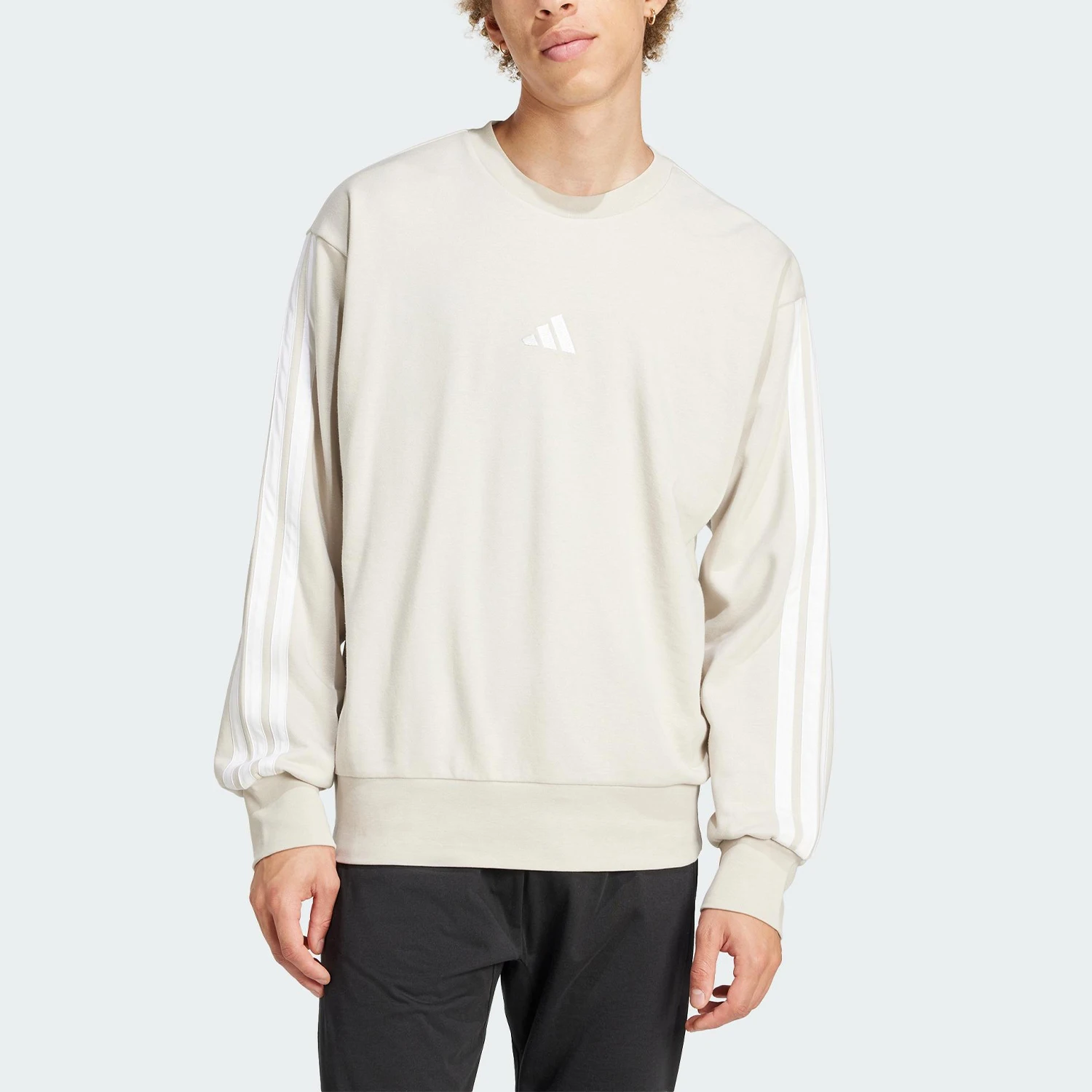 

Adidas Official Authentic M 3S FT SWT Men's Knit Sweatshirt JE6377