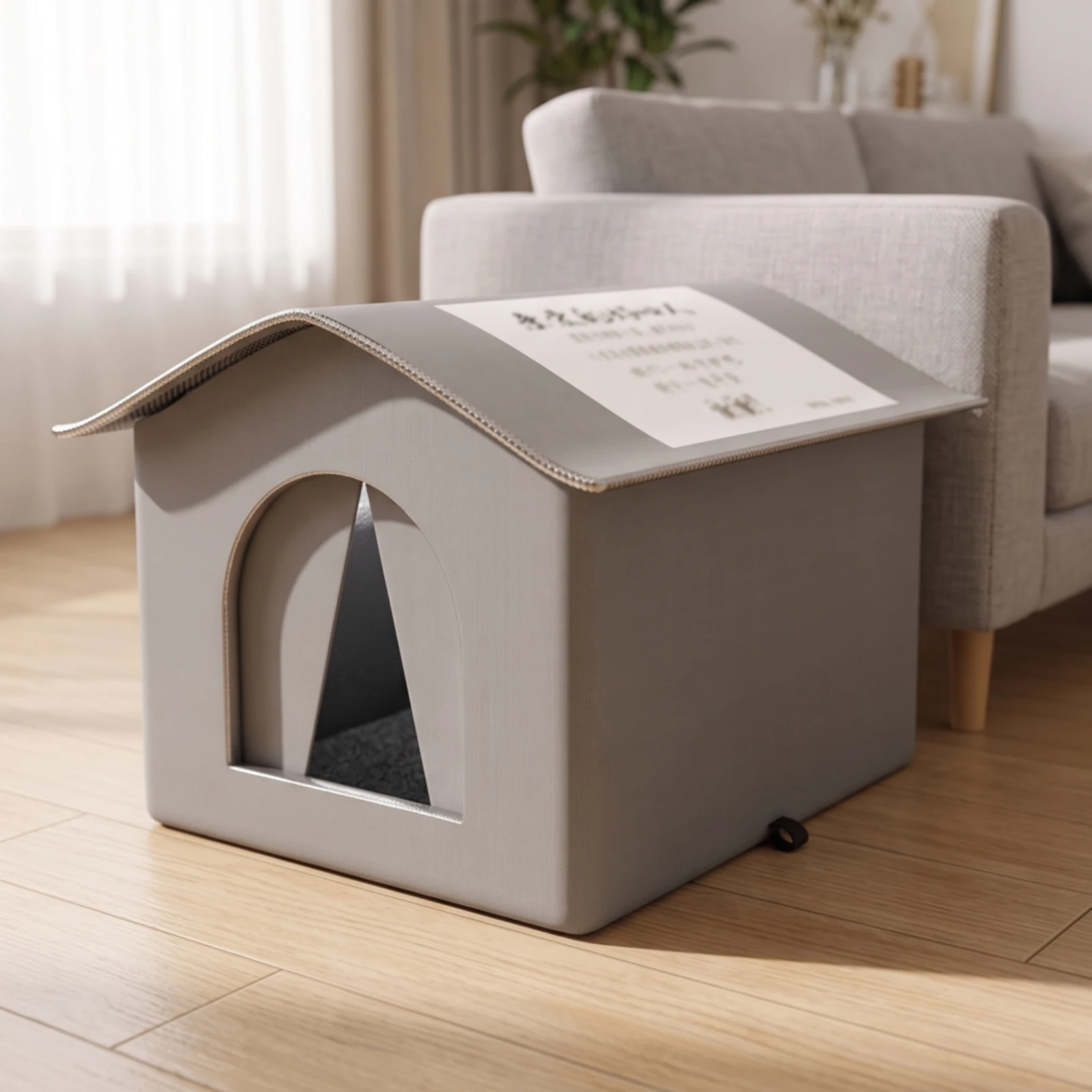 Outdoor Cat House Windproof Cat Shelter Indoor Reversible for Stray Cats, Backyard, Porch