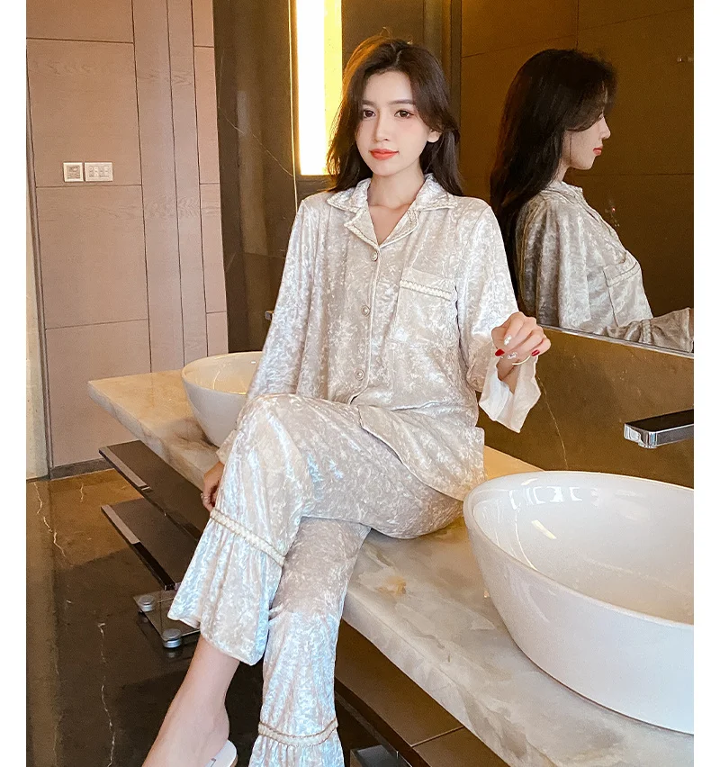 

Pajama Sets Button Up Women Polyester Blend Dessert Print Casual Cute Female Lightweight Breathable Easy Care Colorful Spring OL