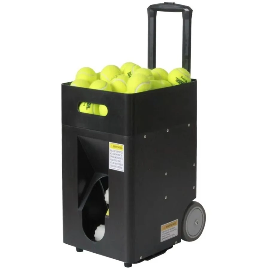 

Portable Tennis Pickleball Service Machine Remote Control Adjustable Angle Movable Design ABS+Steel 50 Balls Capacity