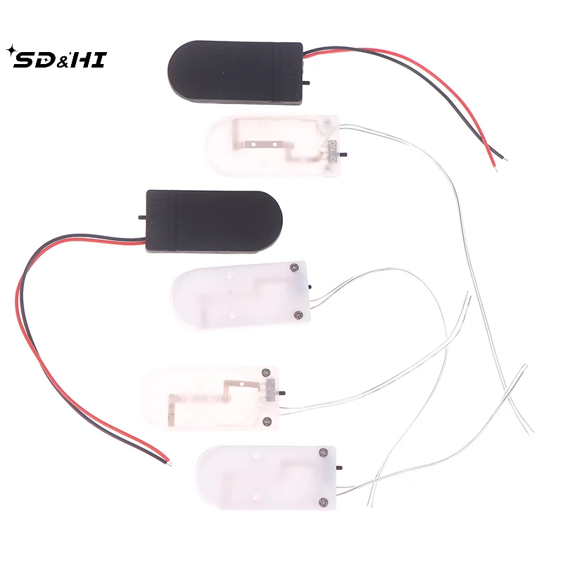 New 10Pcs For CR2032 Button Coin Cell Battery Holder Case Cover With ON-OFF Switch+10/15CM Leads Wire Battery Box Dual Slots
