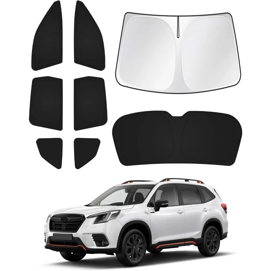 

Sunshades for 20192024 Subaru Forester Accessories Windshield Sun Shade Side Rear Window Shade Cover Sun Visor Shield Privacy P