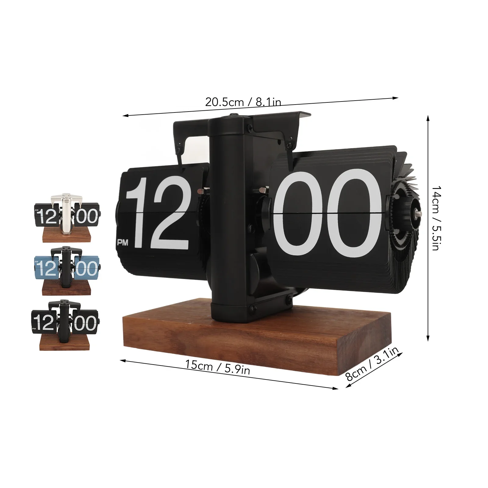 Vintage Mechanical Flip Down Clock Battery Powered Auto Flip Digital Clock For Office Desk