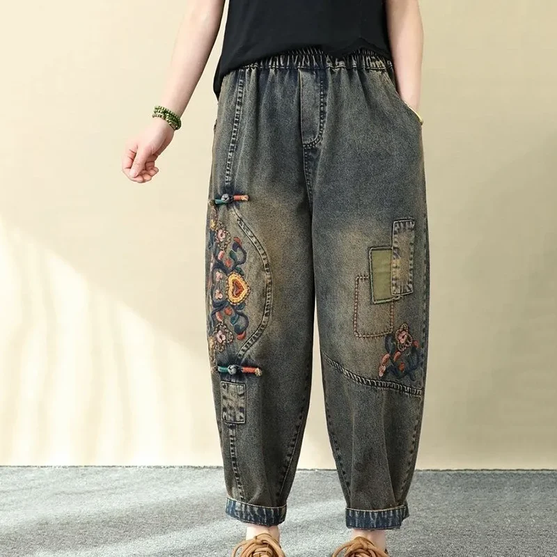 Embroidery Artist - Jeans Ricamati Artistici Retrò da Donna,