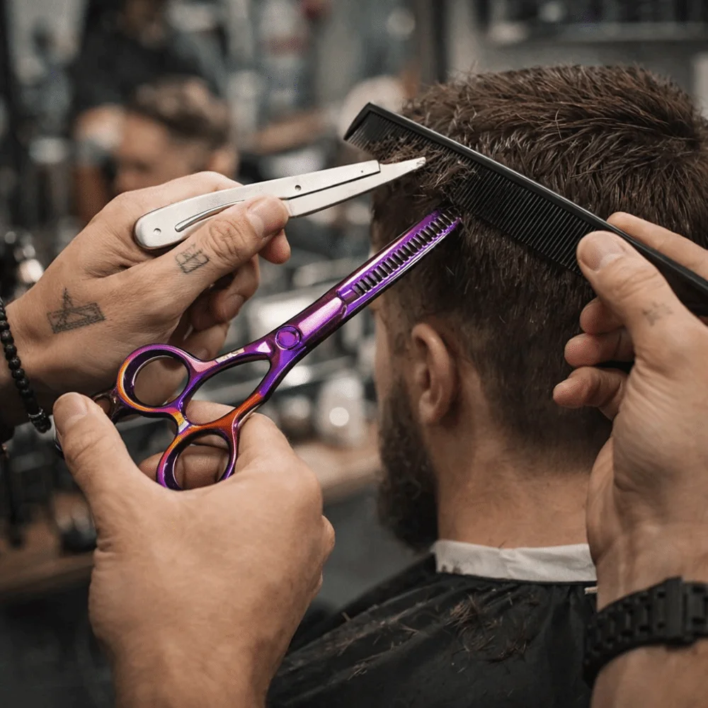Kit 6 Inch Haircutting Kit Thinning Tool Styling Tool Hair Clippers Cutting Tool Vibrant colors Haircut Shears Barber Shop