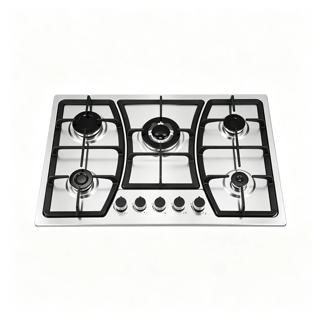 Stainless Steel Kitchen Appliances Manufacturer Cooktops 5 burner Design Gas Stove Kitchen Table Top Hob for Home Hotel