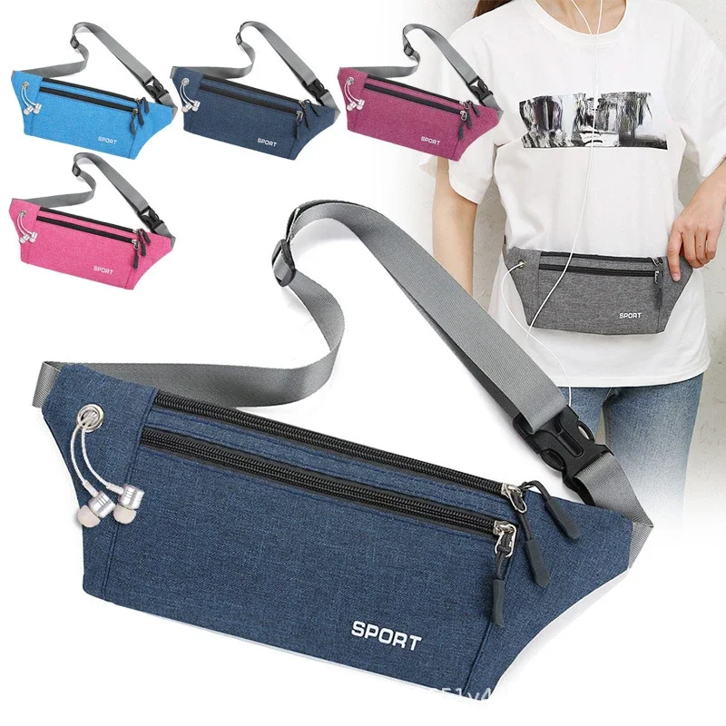 New Female Running Waist Bag Waterproof Sports Gym Mobile Phone Bag Men Women Hidden Pouch Sports Running Belt Waist Pack