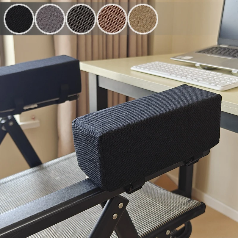 

Thickened Foam Armrest Cushion with Cotton Linen Cover Office Chair Elbow Support Pillow for Office Gaming Chair Pressure Relief