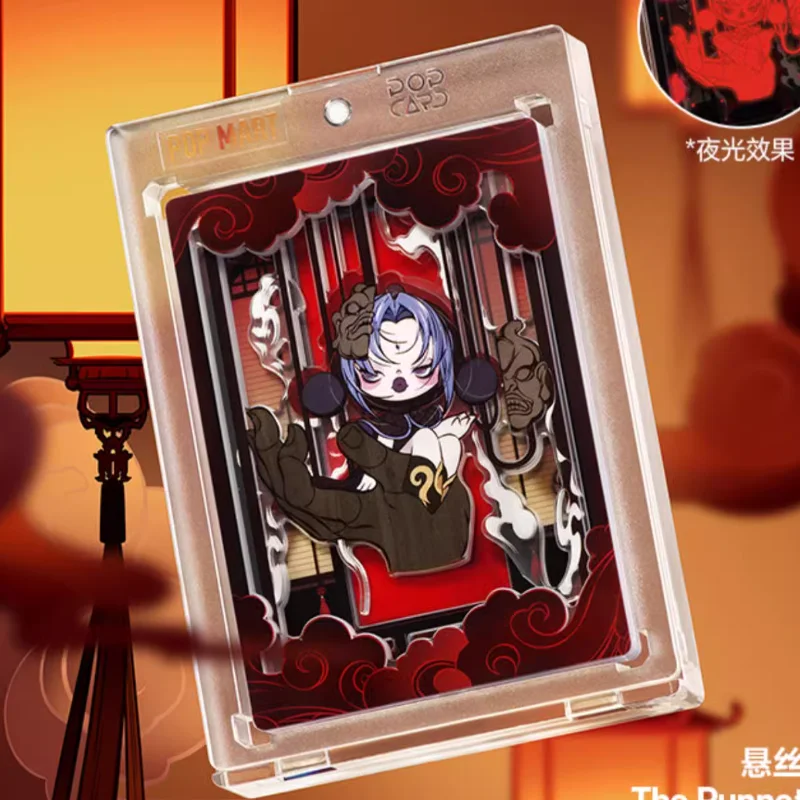 جديد البوب مارت Skullpanda تحصيل بطاقات صندوق أعمى متوهجة الفن تحصيل بطاقات متوسطة النار Sp نموذج مخصص دمى هدايا