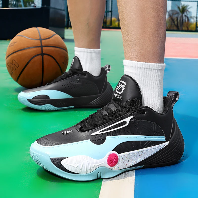 

Large Size Unisex Basketball Shoes, High Top Wrapping Design, Breathable Sweat Wicking, Non-slip Sole Outdoor Competitive Sports
