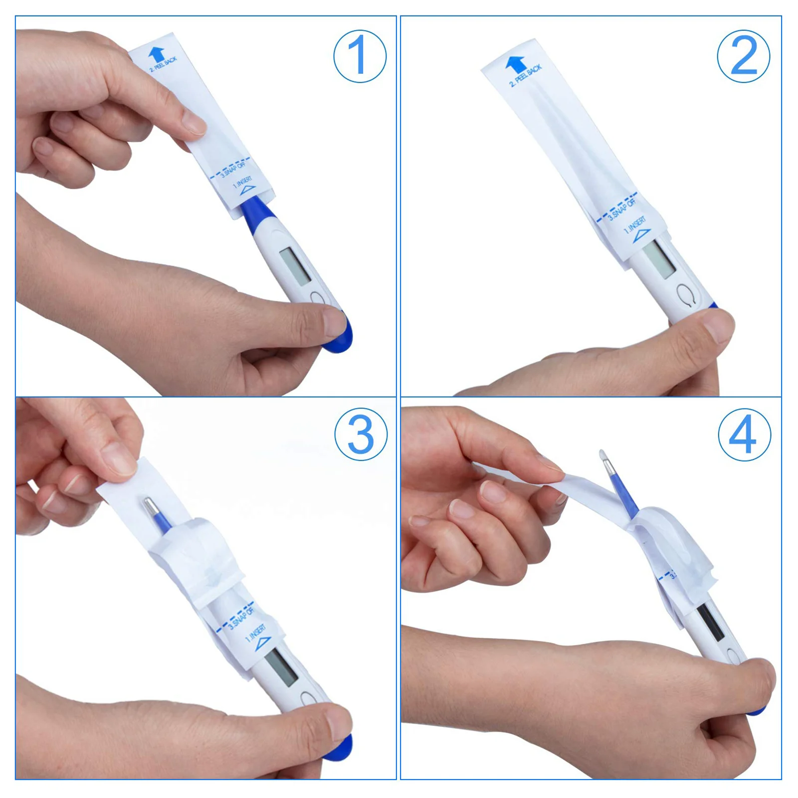 

100Pcs Universal Disposable Thermometer Covers Safe Hygienic for Home and Clinic Thermometer Covers Disposable