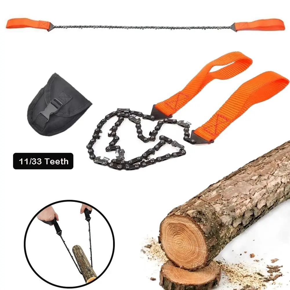 High Quality Portable Wire Saw 11/33 Teeth with Pouch Survival Chainsaw Durable Multi Function Pocket Manual Saw Field Work