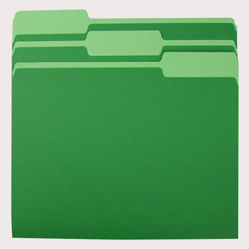 Manila Color Five-Color Single-Page Folder Paper Storage Folder Office Data Classification