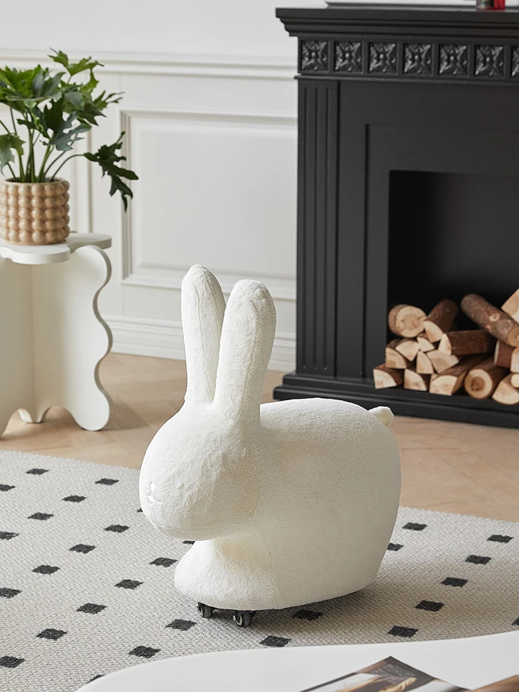 MOMO Home Celebrity Rabbit Seat Removable Chair Creative Animal Stool Nordic Style Living Room Ins Sofa Pedals