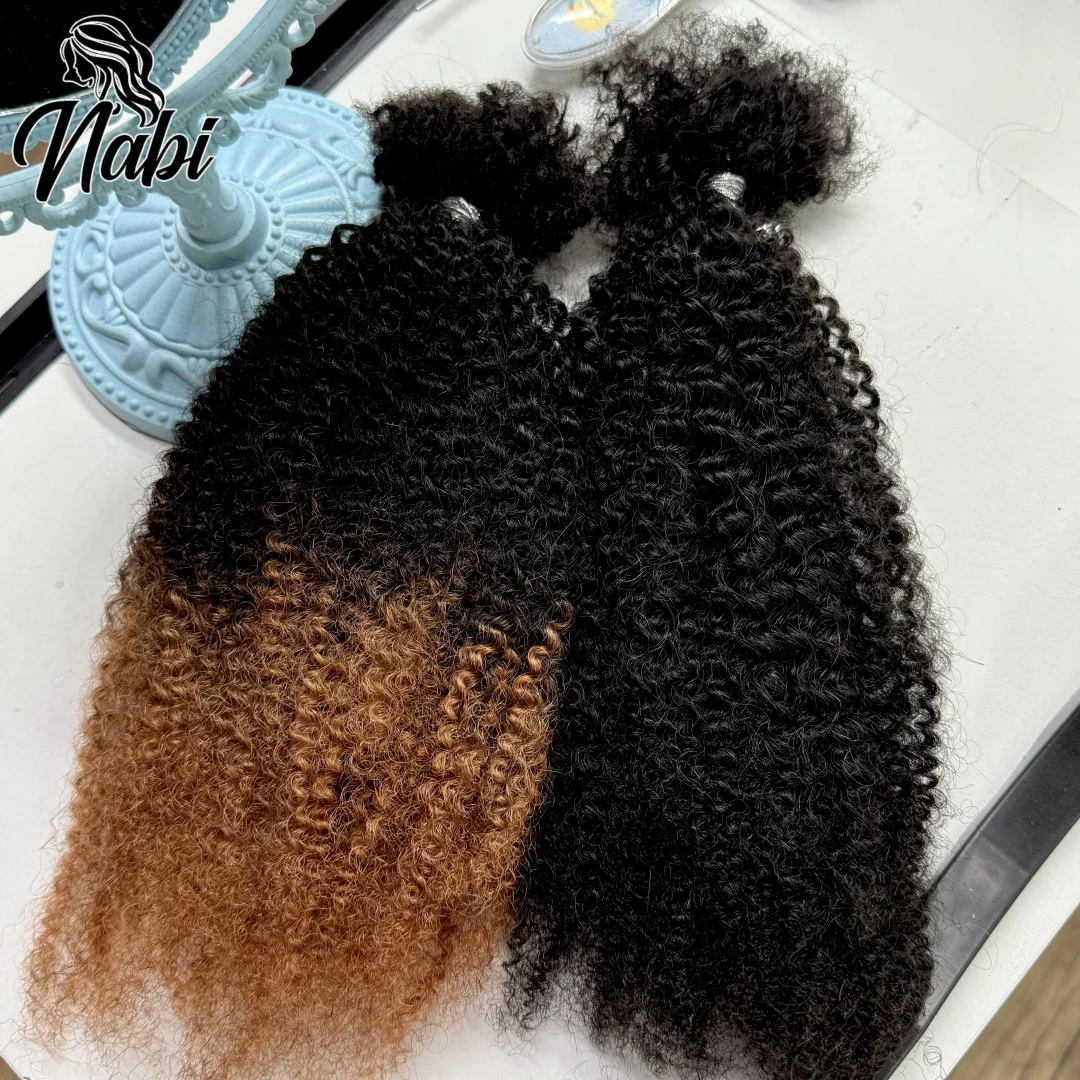 حزم الشعر البشري لضفائر Locs 4C الأفرو غريب مجعد السائبة تمديد جديلة 16 بوصة شعر عذراء الخام غير المجهزة السائبة لا لحمة #4