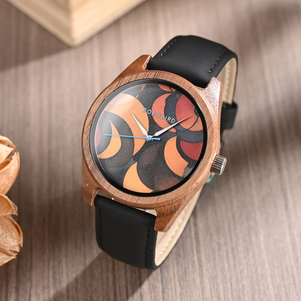 BOBO BIRD موضة ساعات رجالية ساعة يد خشبية حركة كوارتز 2025 جديد مخصص دروبشيبينغ
