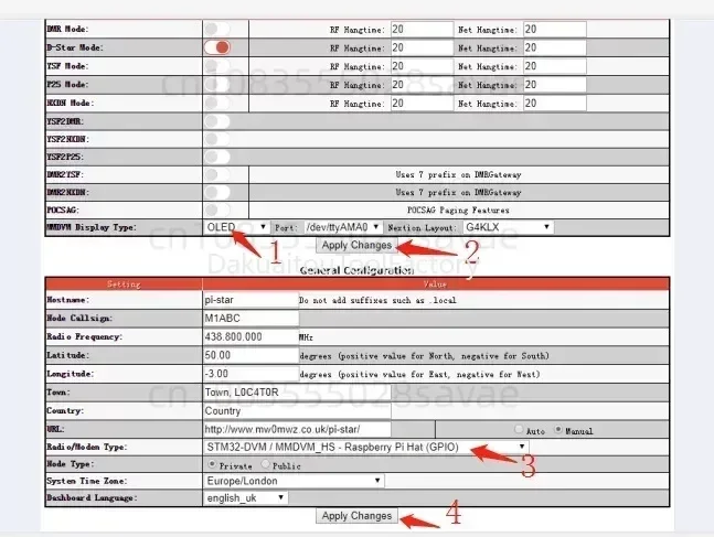DMR P25 YSF Digital Radio Gateway Wireless Hotspot Board