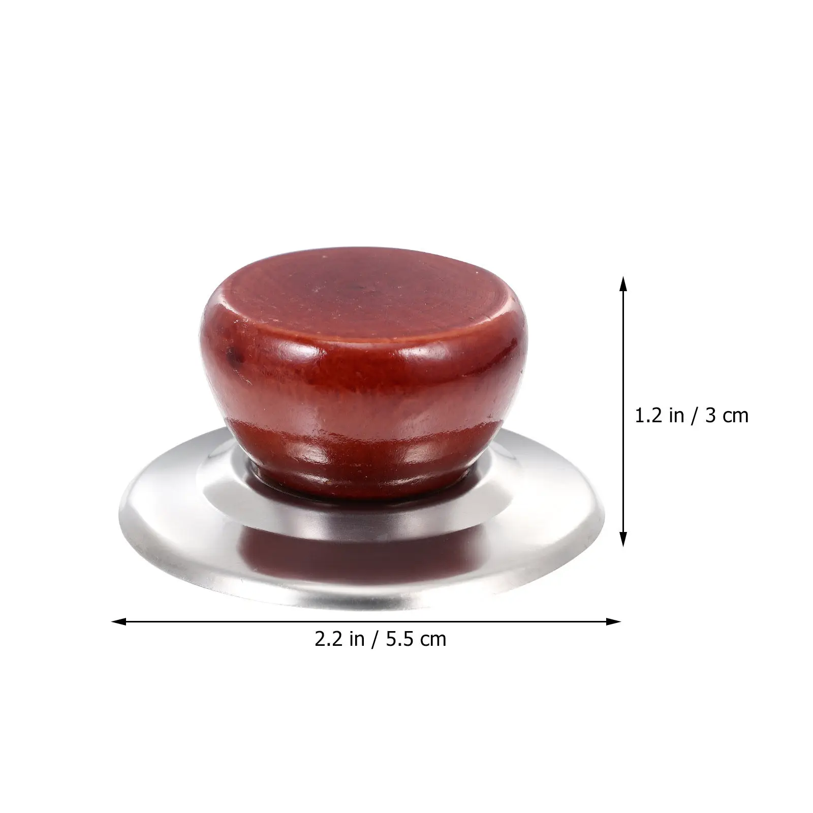 10Sets Lid Replacement Handle Pot Lid Knob Premium Wood Stainless Steel Ergonomic Safe Pot Holding Handle for Home Cooking