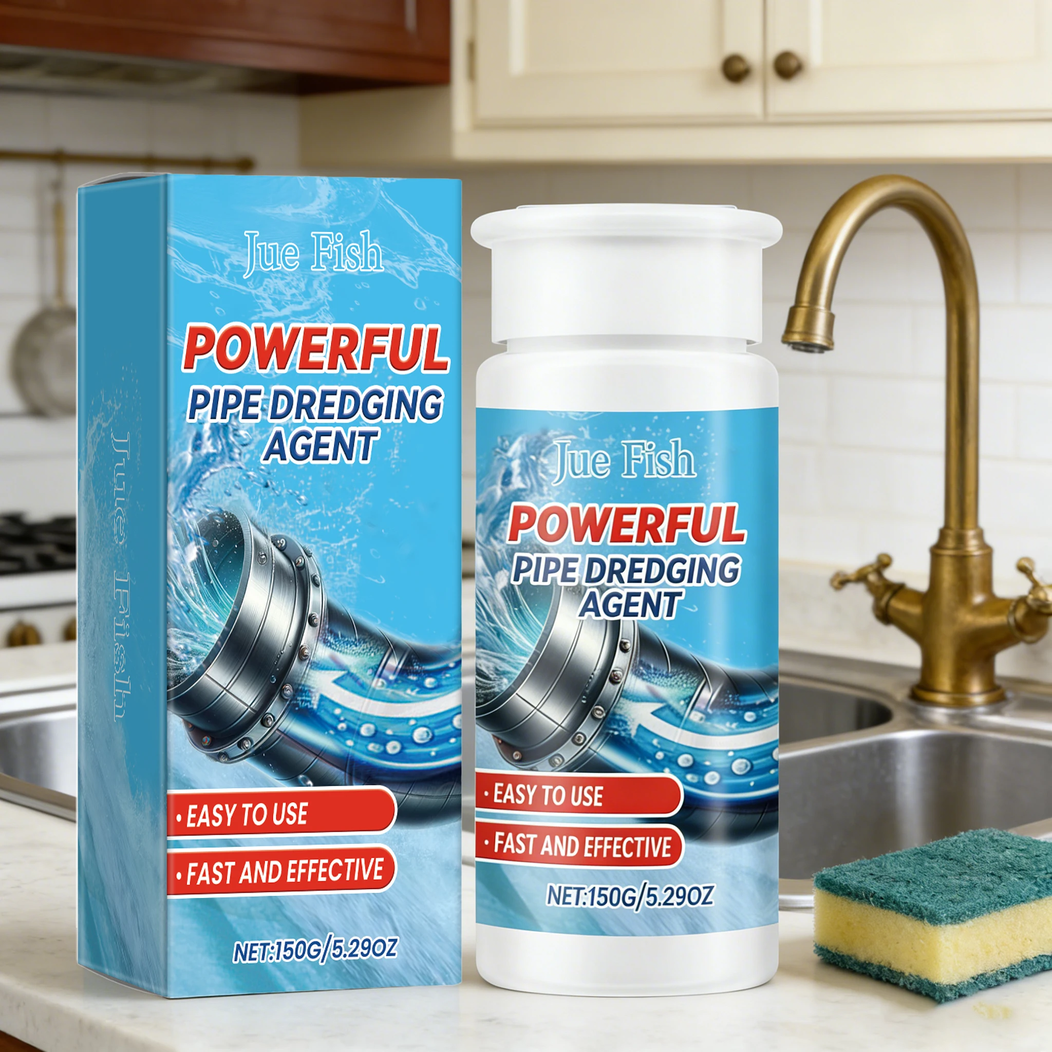 

150g Powerful Pipe Dredging Agent Quick Sink & Drain Cleaner Clog Removal Deep Decontamination Eliminate Bad Odor Pipe Cleaner