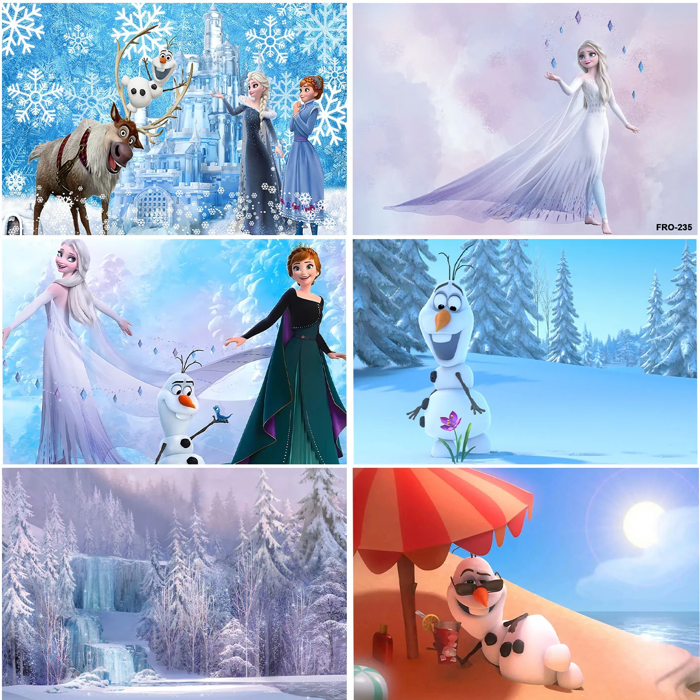 

Disney Frozen Theme Backdrops for Baby Shower Kids Birthday Party Ice Snow Winter Forest Backgrounds Studio Photocall Props